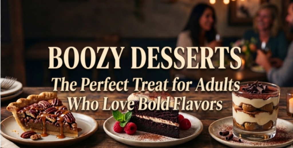 Boozy desserts including alcohol infused ice cream and gelato at Buzz Treats