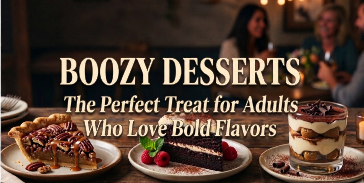 Boozy desserts including alcohol infused ice cream and gelato at Buzz Treats