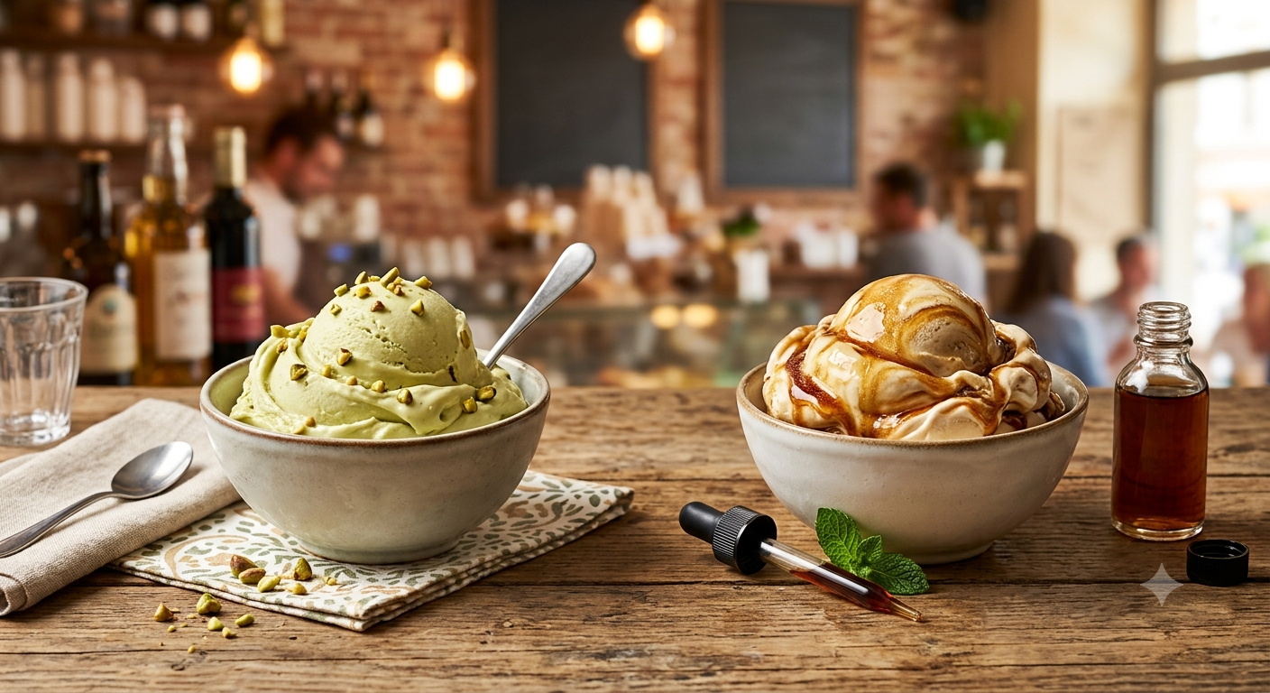 Alcohol infused gelato at Buzz Treats
